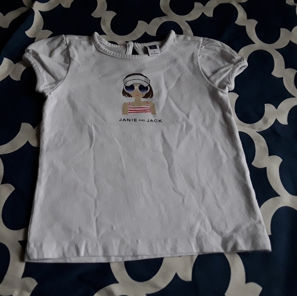 Janie and Jack Baby Girls Graphic Tee - Picture 1 of 7